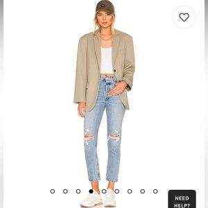 AGOLDE Riley high rise cropped jeans in Blitz 25